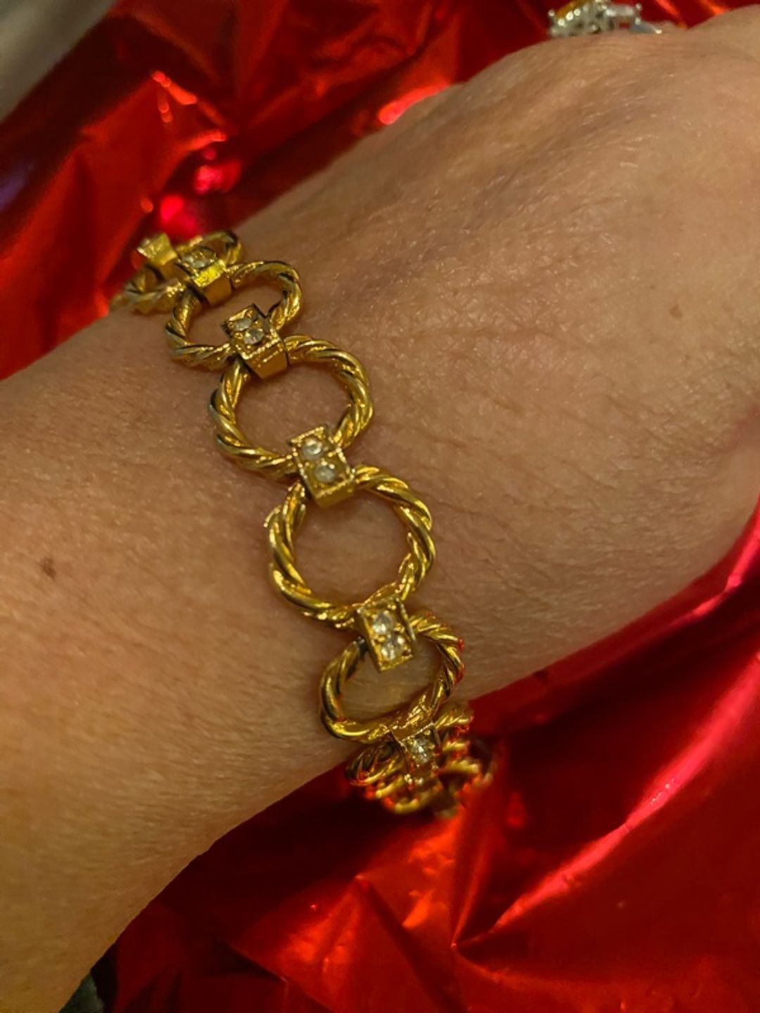 Gold Rope Link Bracelet