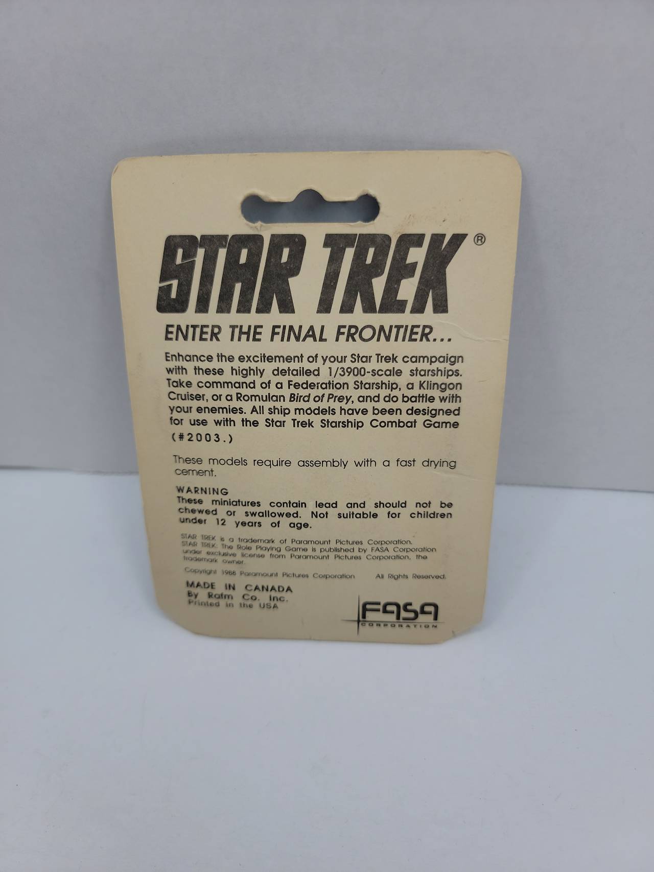 FASA Star Trek Starship Miniatures 2505 USS Enterprise