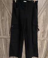 Sofia Vergara Black Wide Leg Cargo Pants Womens 16P - Image 3