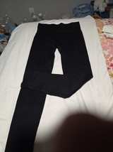 Black Ribbed Seamless Leggings - Image 2
