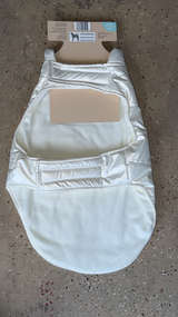Brand New White Metallic Quilted Puffer Dog Vest- size Large - Image 1