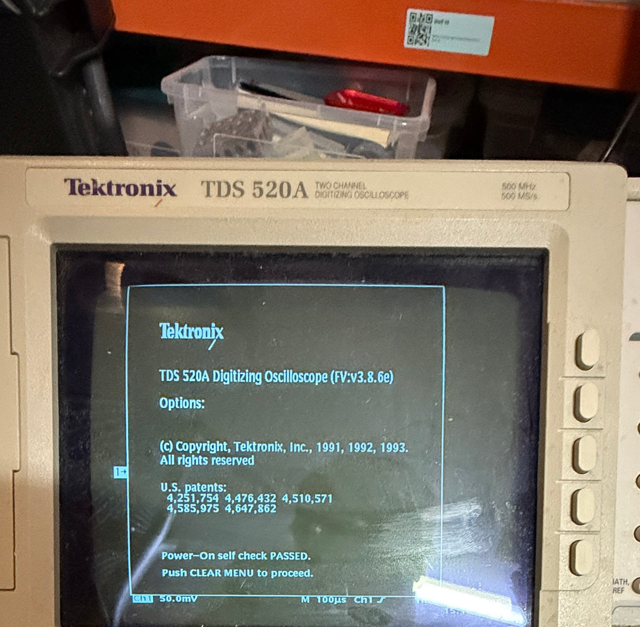 Tektronix TDS 520A Digitizing Oscilloscope