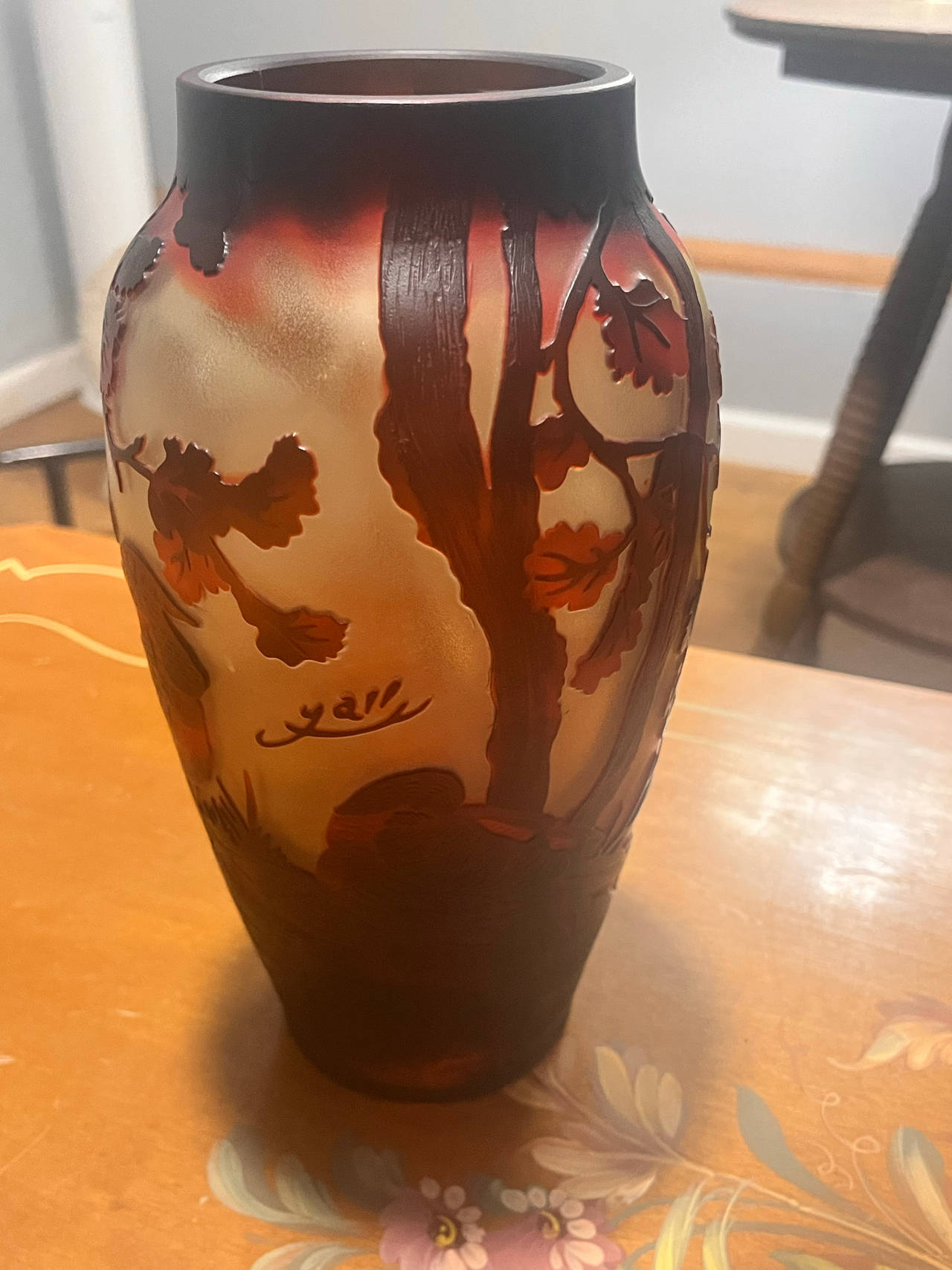 Galle Cameo Glass Vase