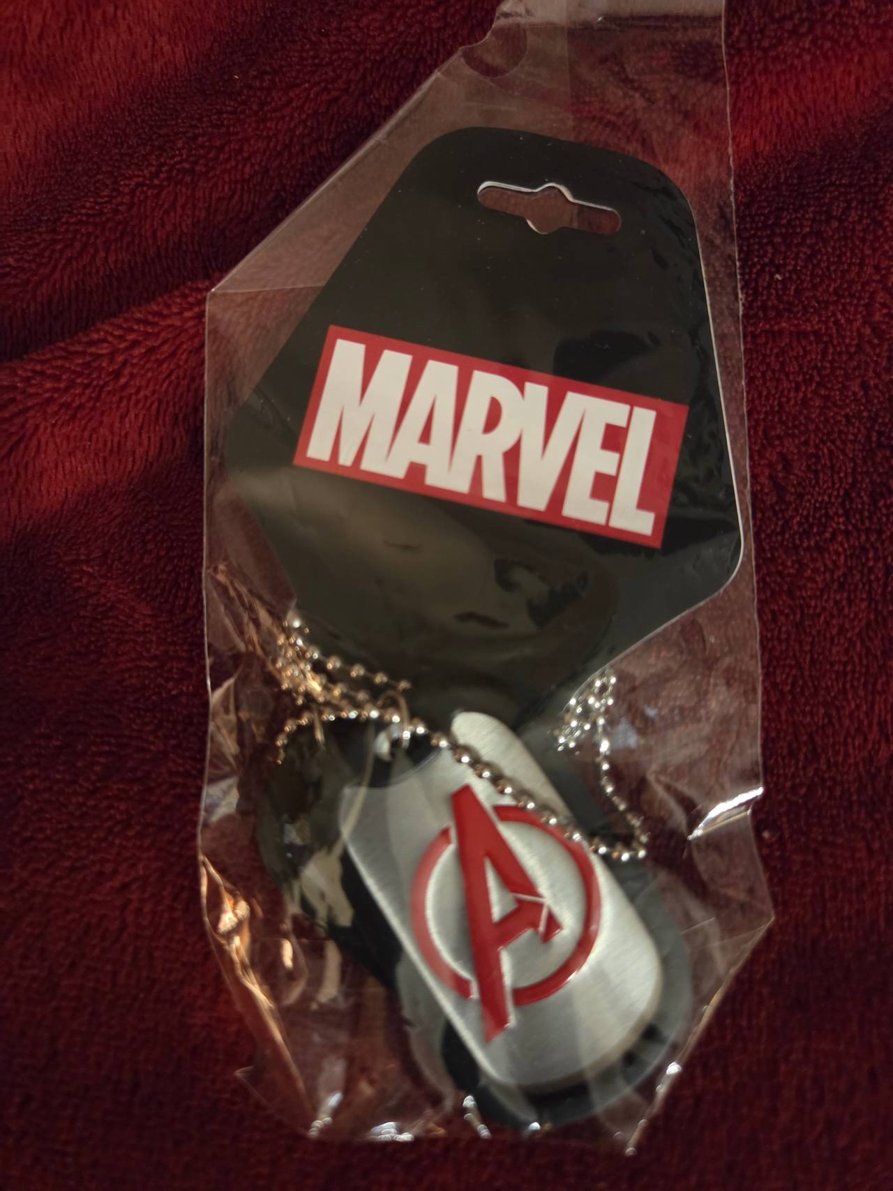 Marvel Avengers Logo Dog Tag Necklace