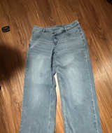 Halara Asymmetrical Low-Rise Wide Leg Jeans - Image 1