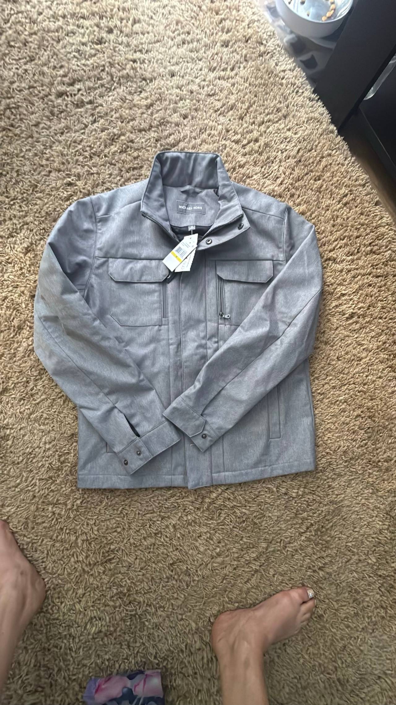Michael Kors Men's Heathered Grey Softshell Jacket - NWT