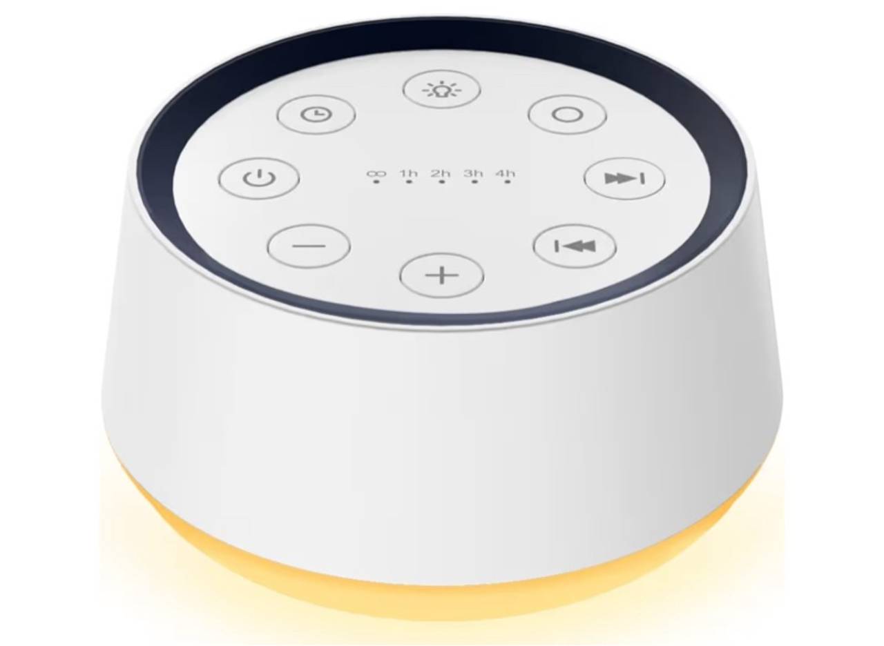 (White) Noise Sound Machine with 30 Soothing Sounds 12 Colors Night Light White