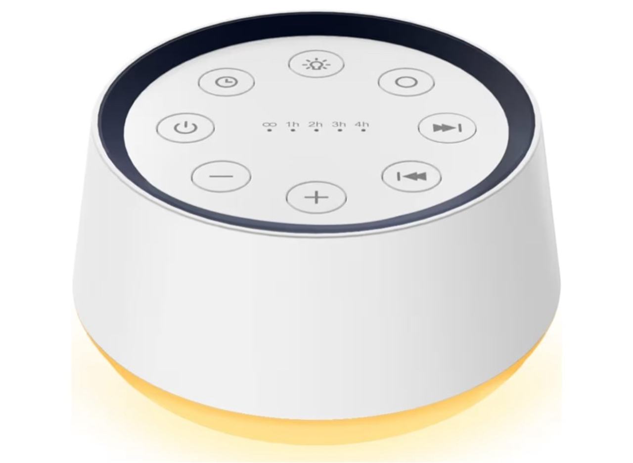 (White) Noise Sound Machine with 30 Soothing Sounds 12 Colors Night Light White