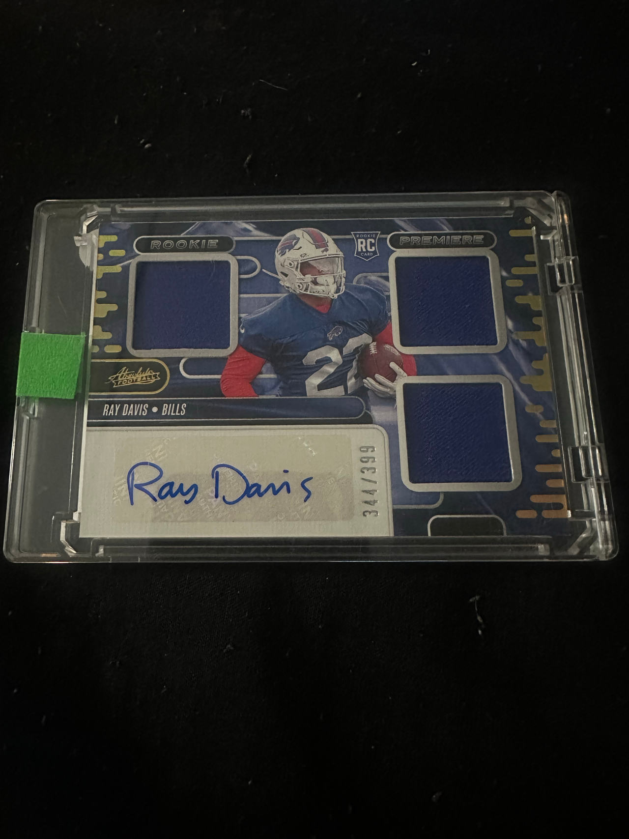 2024 Panini Absolute Football Ray Davis Rookie Premiere Materials Auto /399