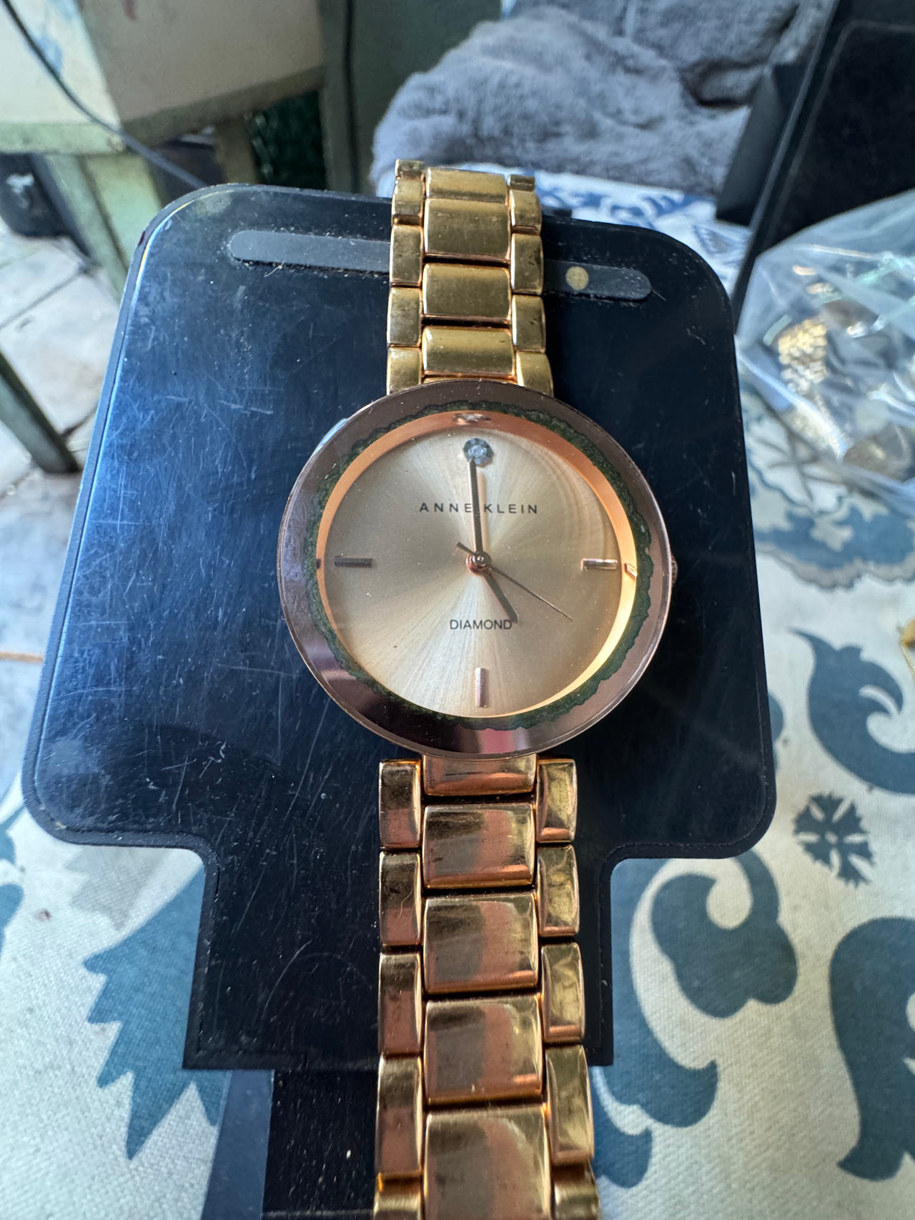 Anne Klein Diamond Dial Watch