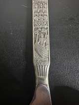 Vintage 6 Dinner Knife Norway Hrdanger Konge Tinn Pewter - Image 4