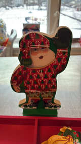 Wooden Santa Ice Skater Decoration - Image 2