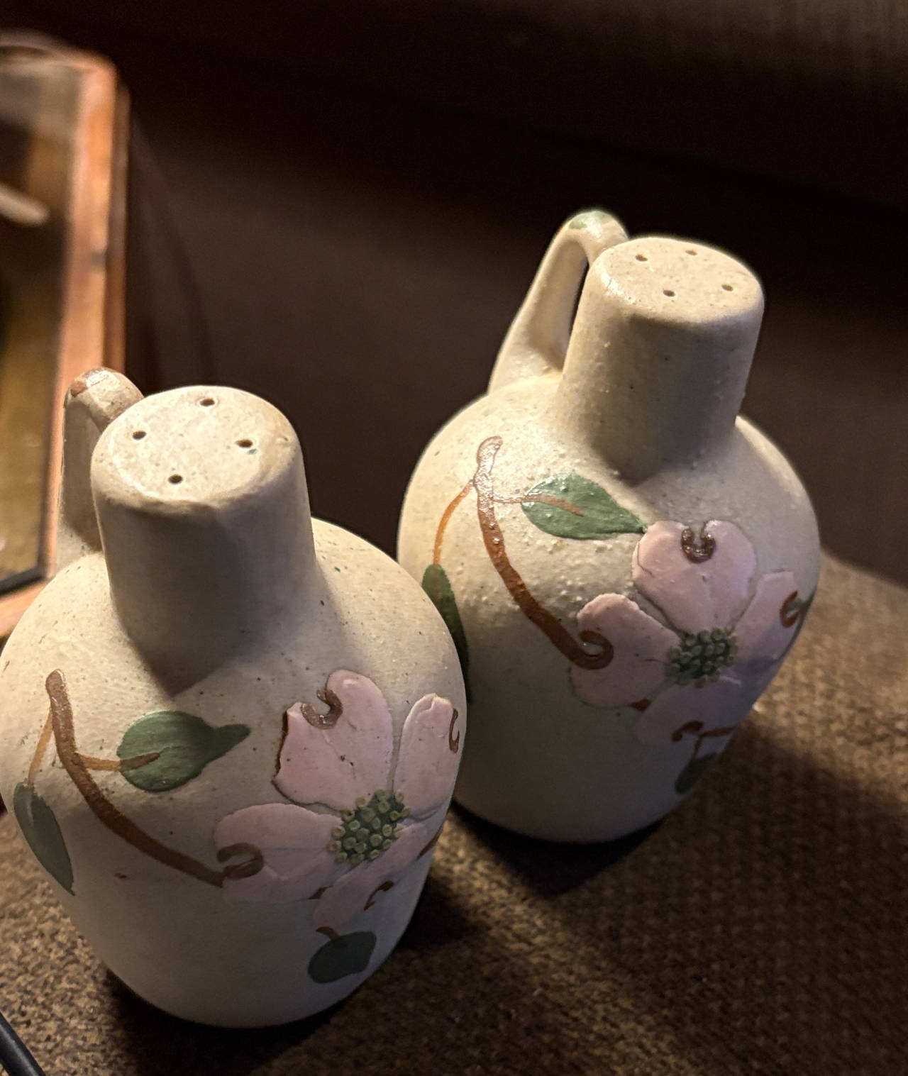 Pigeon Forge Pottery Dogwood Salt and Pepper Shakers