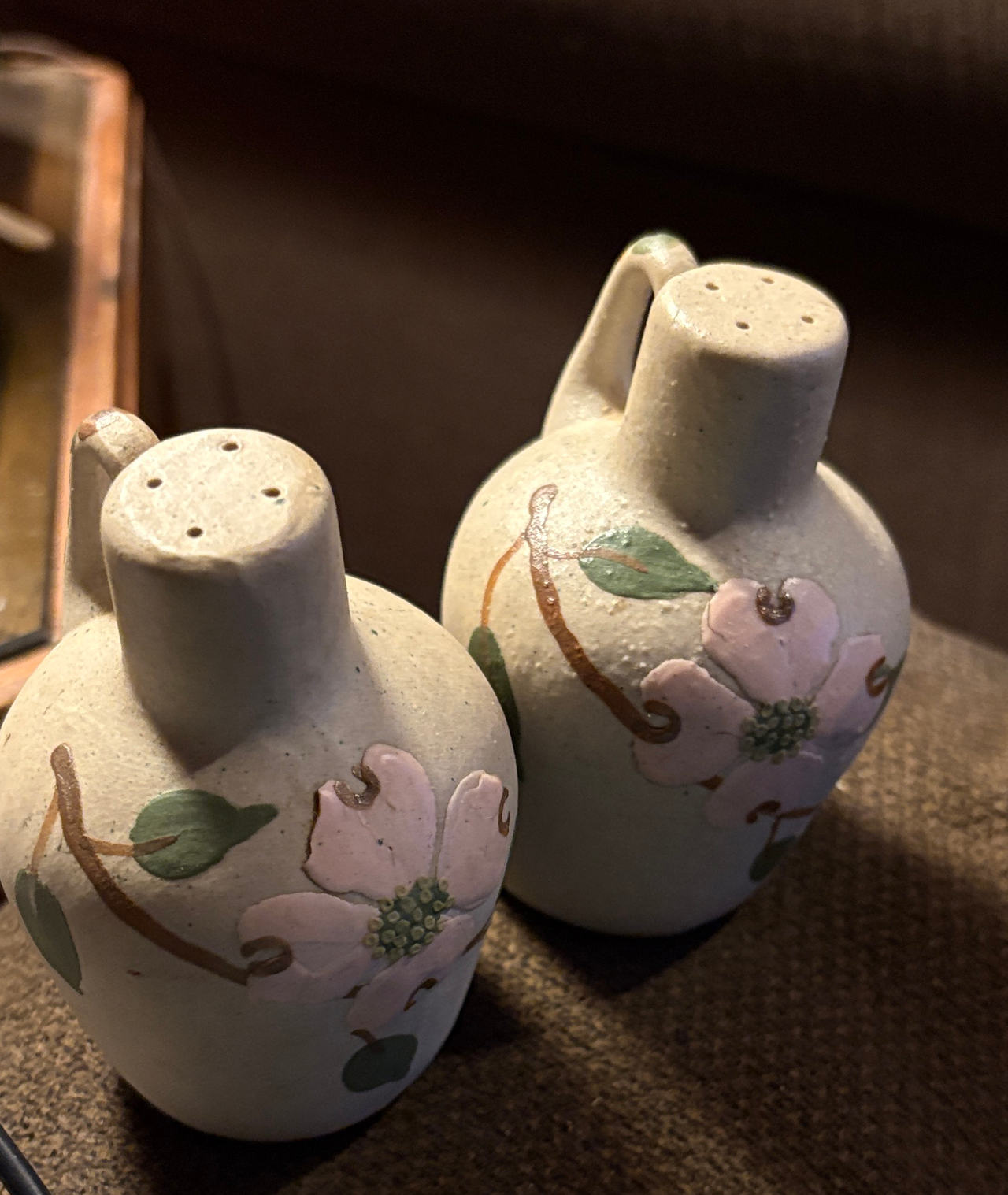 Pigeon Forge Pottery Dogwood Salt and Pepper Shakers
