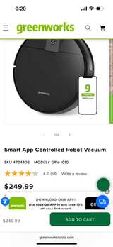 Greenworks Robotic Vacuum - Image 2