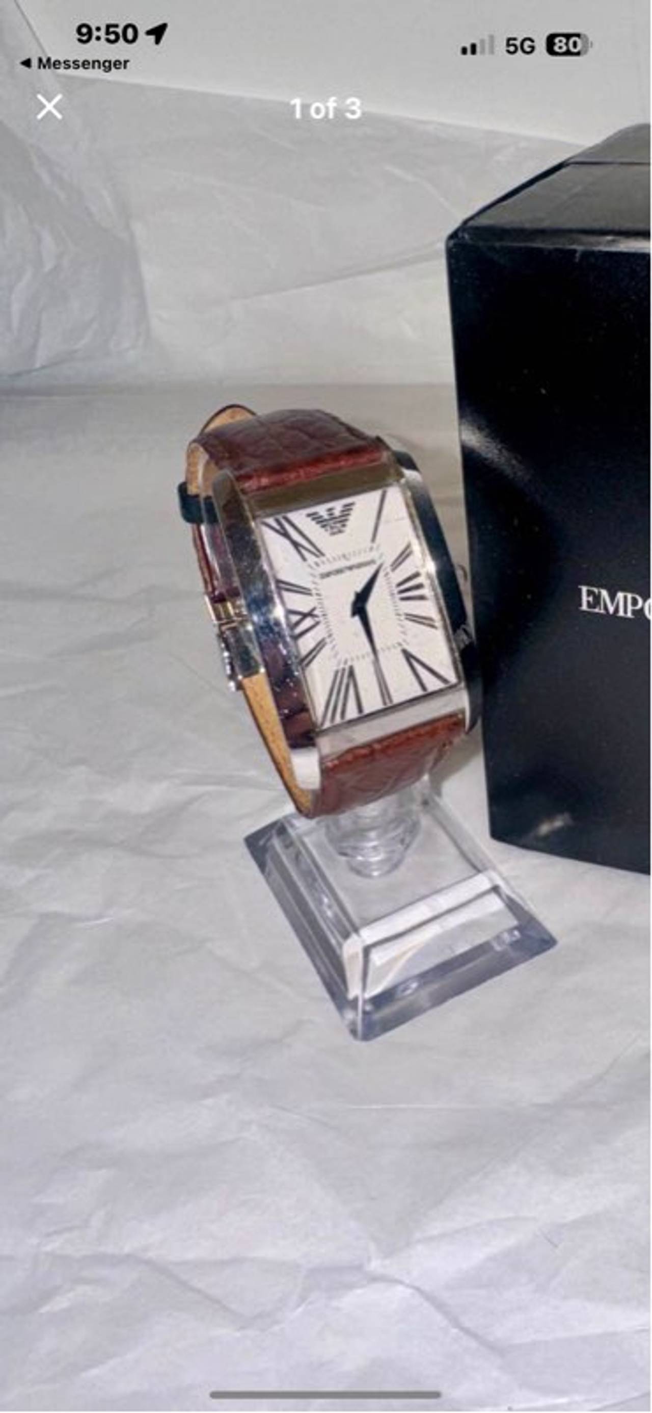 Emporio Armani AR0156 Classic Rectangular Watch