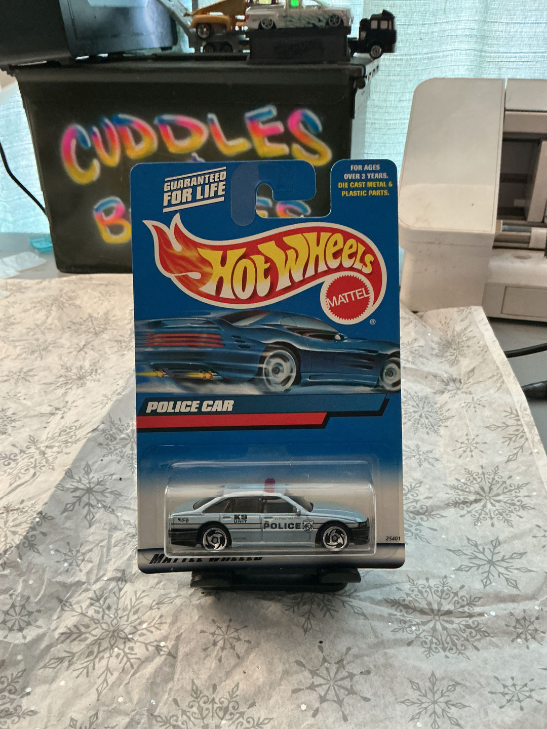 Hot Wheels Police Car K-9 Unit 1999 Blue Card