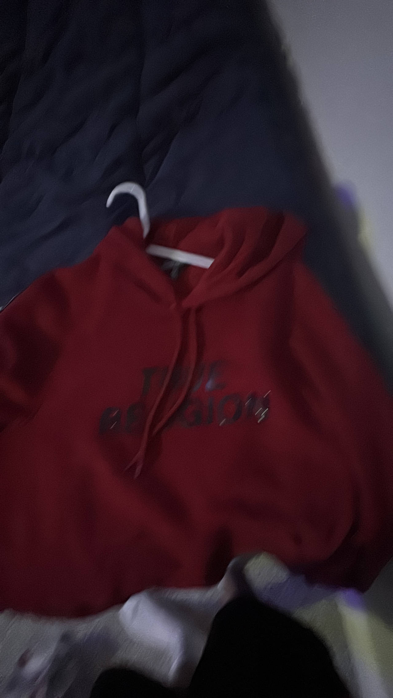 True Religion Red Embellished Logo Hoodie