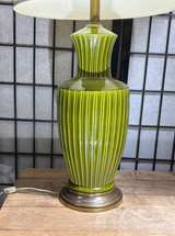 Vintage Green Ceramic Table Lamp - Image 3