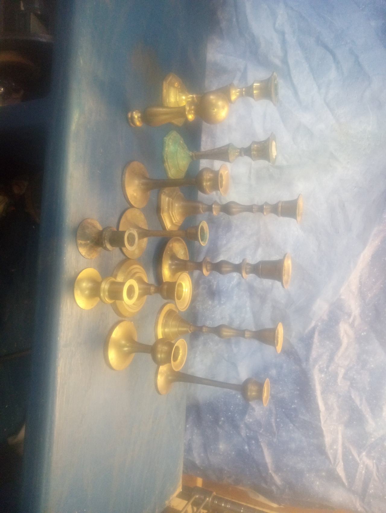Assorted Vintage Brass Candlestick Holders