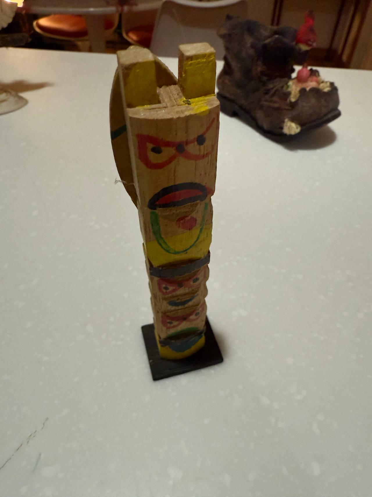 Hand Carved Wooden Totem Pole Souvenir