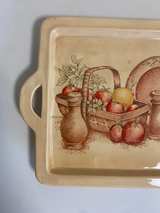 Vintage Ceramic Kitchen Still Life Serving Tray - Image 4
