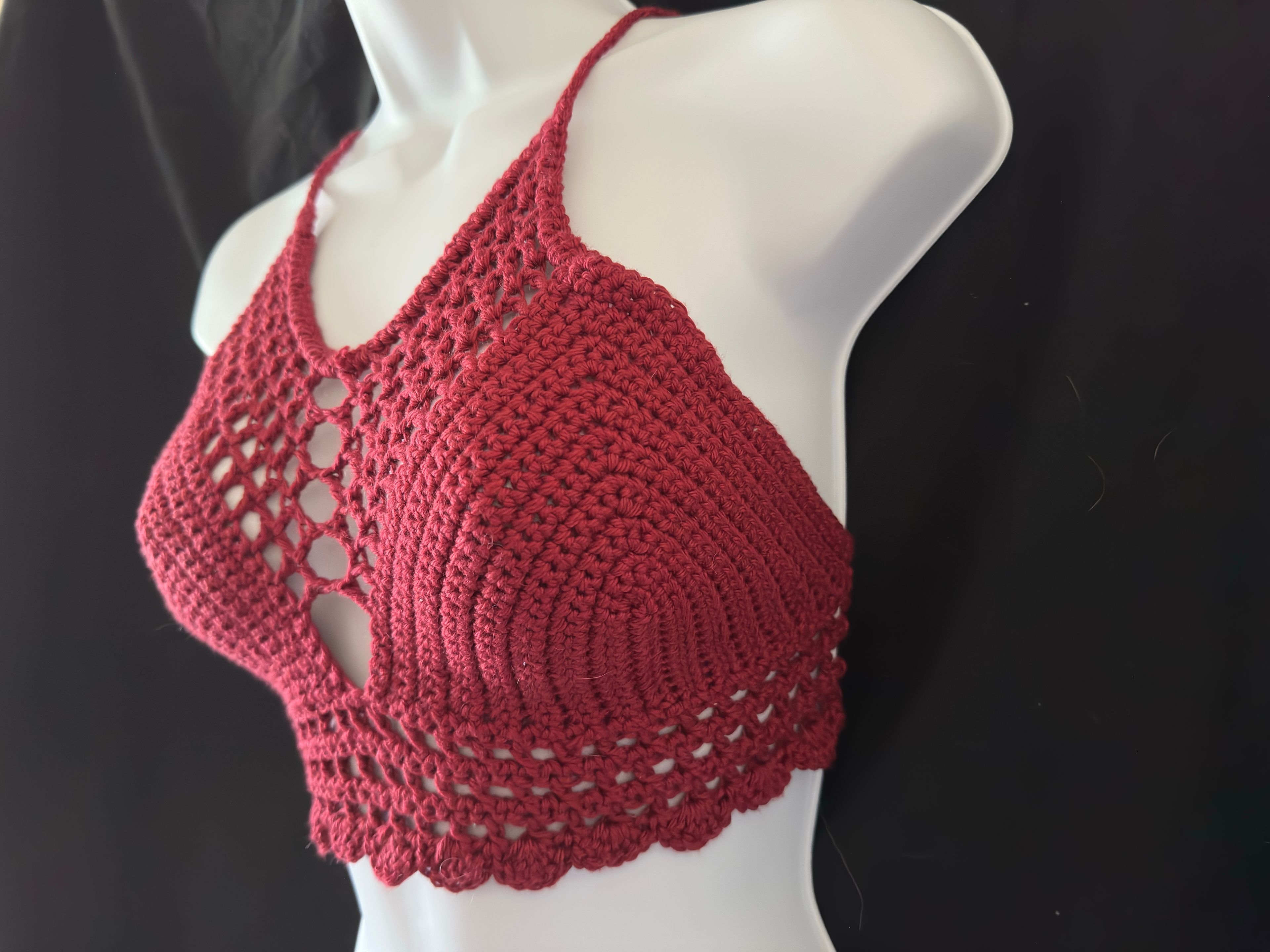 Handmade Crochet Halter Top - Image 2