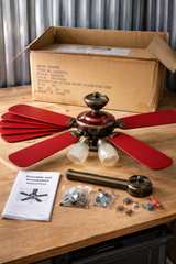 Mainstays 42" Dual Mount Ceiling Fan - Red - Image 3