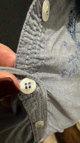 Guess Blue Eyelet shirt: XS - Image 3