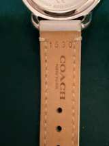 Coach Delancey White Leather Watch with Crystal Bezel - Image 5