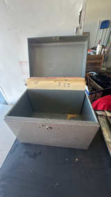 Vintage Hamilton Metal File Box with Key - Image 2