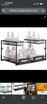 2-Tier Under Sink Organizer with Sliding Drawer - Image 3