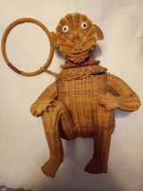 Vintage Wicker Monkey Wall Hanging Basket - Image 2