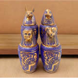 Egyptian Canopic Jars Set of 4 - Image 4