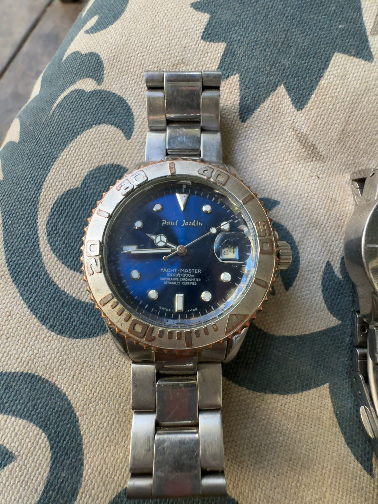 Mathey-Tissot H909 Yacht Series Men's Watch Blue Dial Silver/Gold Steel
