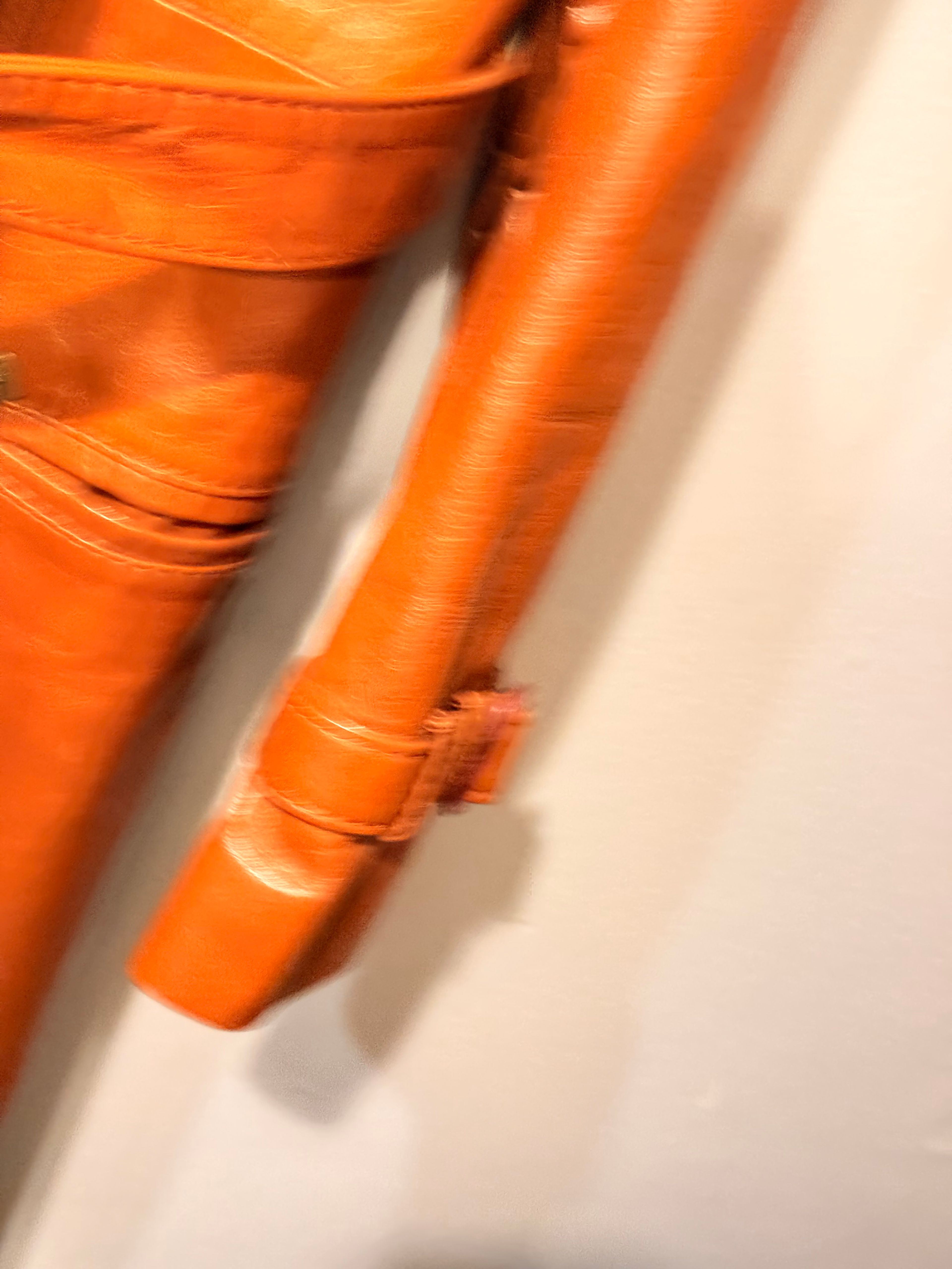 Montgomery Ward Vintage 70s Women's Leather Trench Coat - Image 8