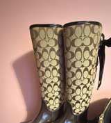 Coach Signature Monogram Rain Boots - Image 1
