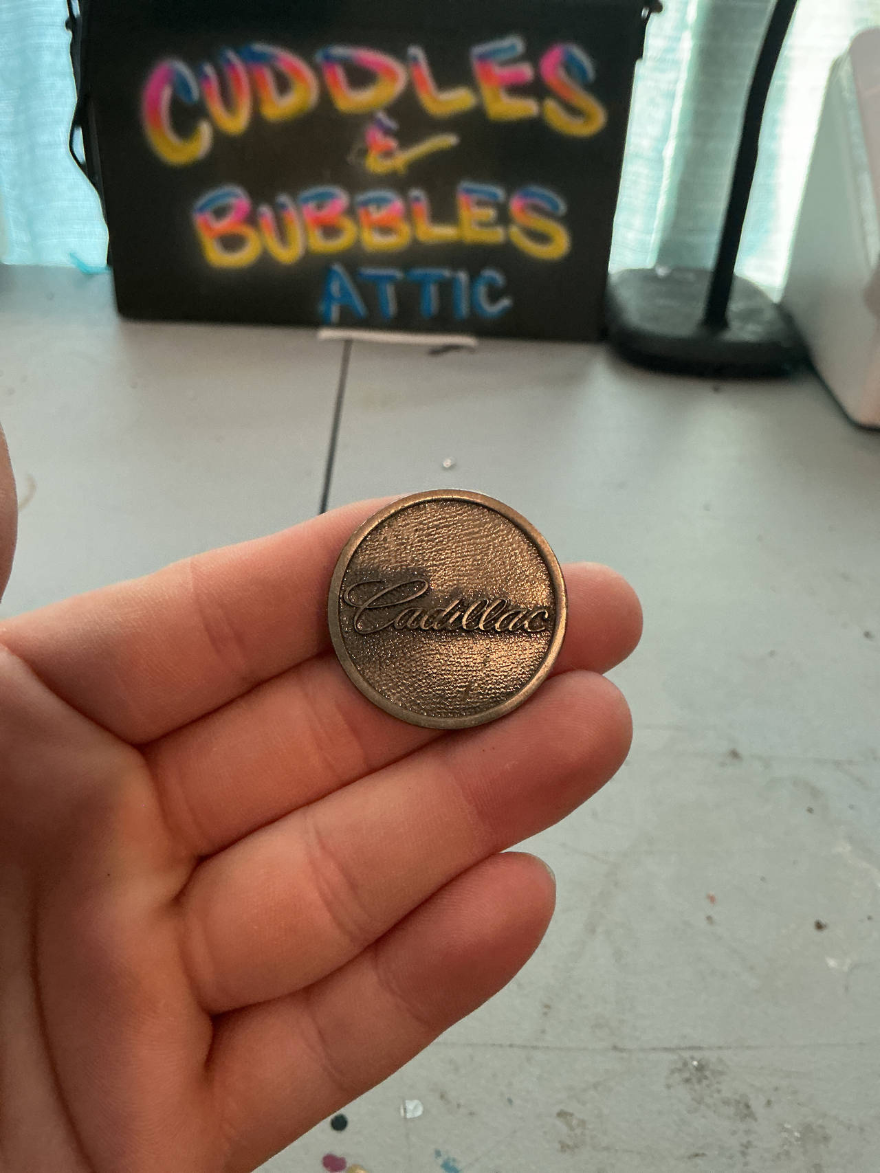 Cadillac Vintage Script Emblem Insert