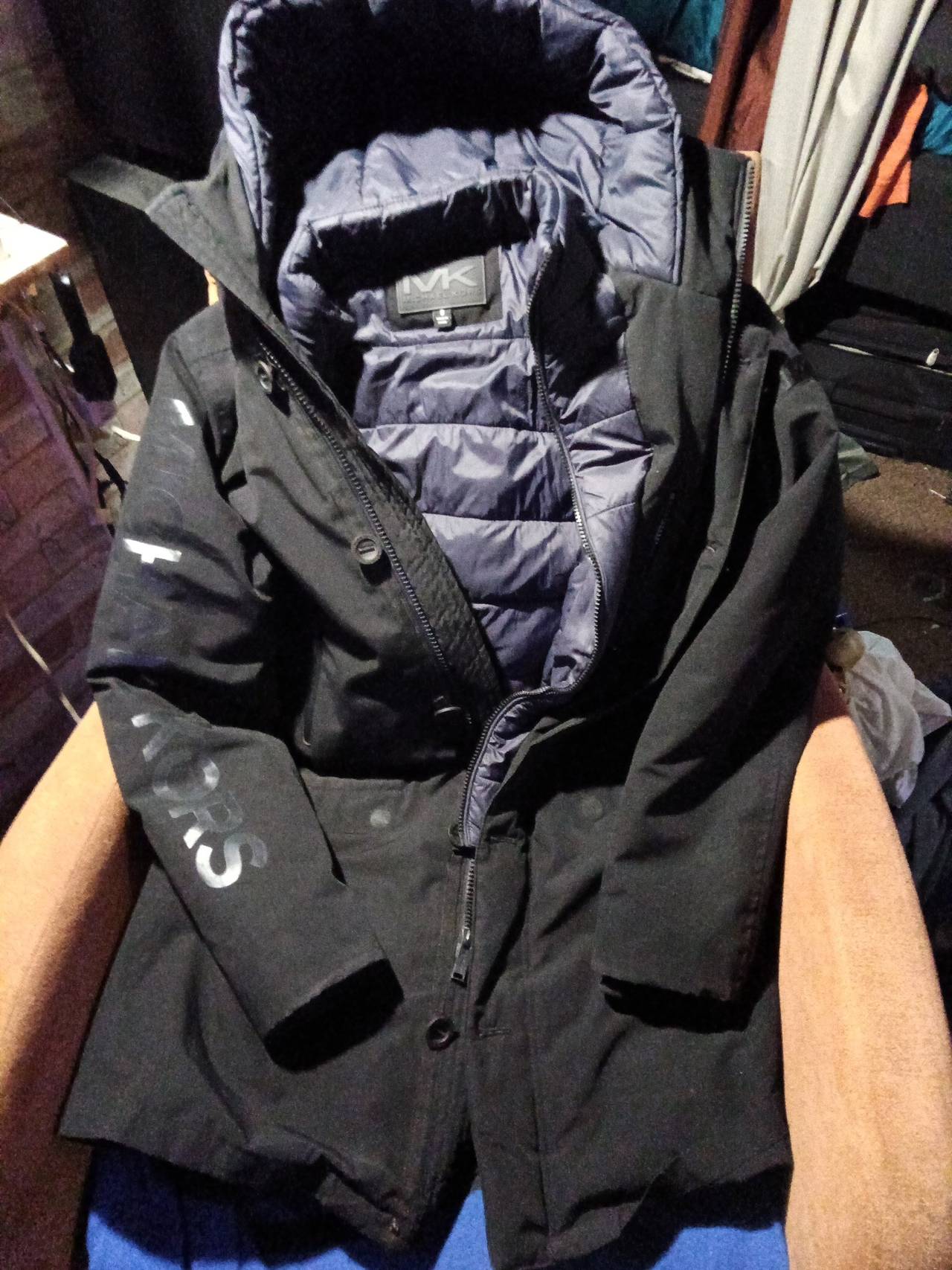 Michael Kors Men's Hooded Parka with Sleeve Logo