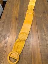 FENDI BROKEN Leather Belt Mustard Yellow HEAVILY USED  - Image 1