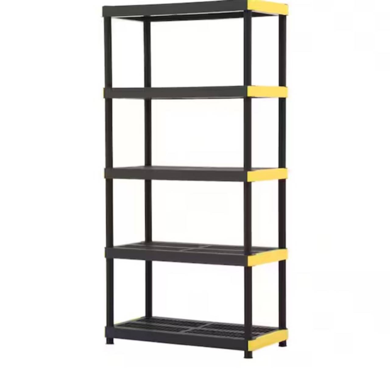 HDX 5-Tier Heavy-Duty Plastic Garage Shelving Unit Black