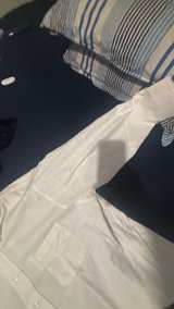 Van Heusen Pinpoint Oxford Dress Shirt White XL - Image 3