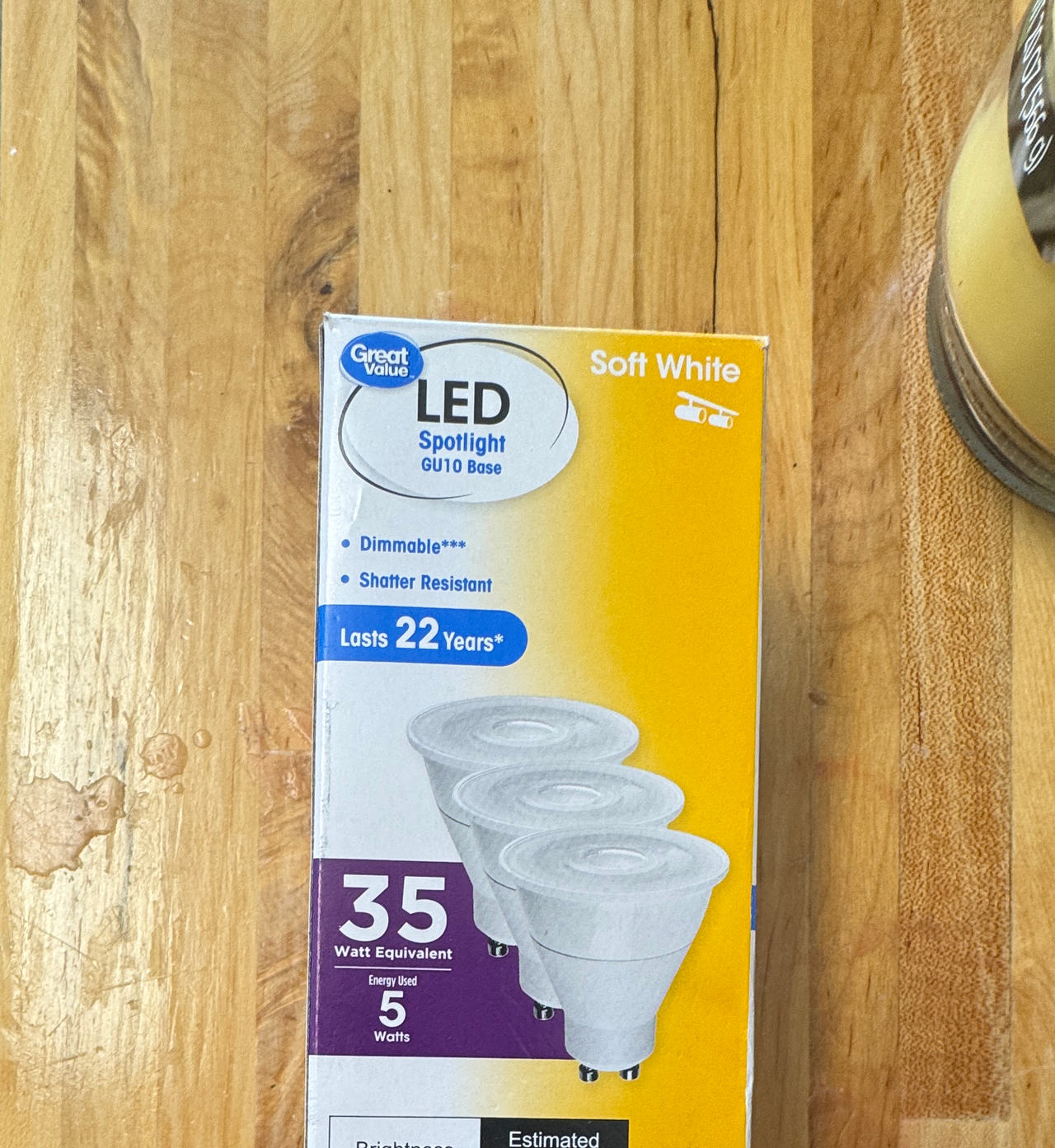 Great Value LED Spotlight GU10 Base 35W Equivalent Soft White 3-Pack