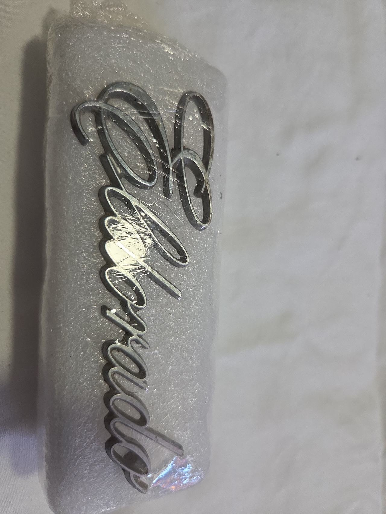 Cadillac Eldorado Chrome Script Emblem Badge