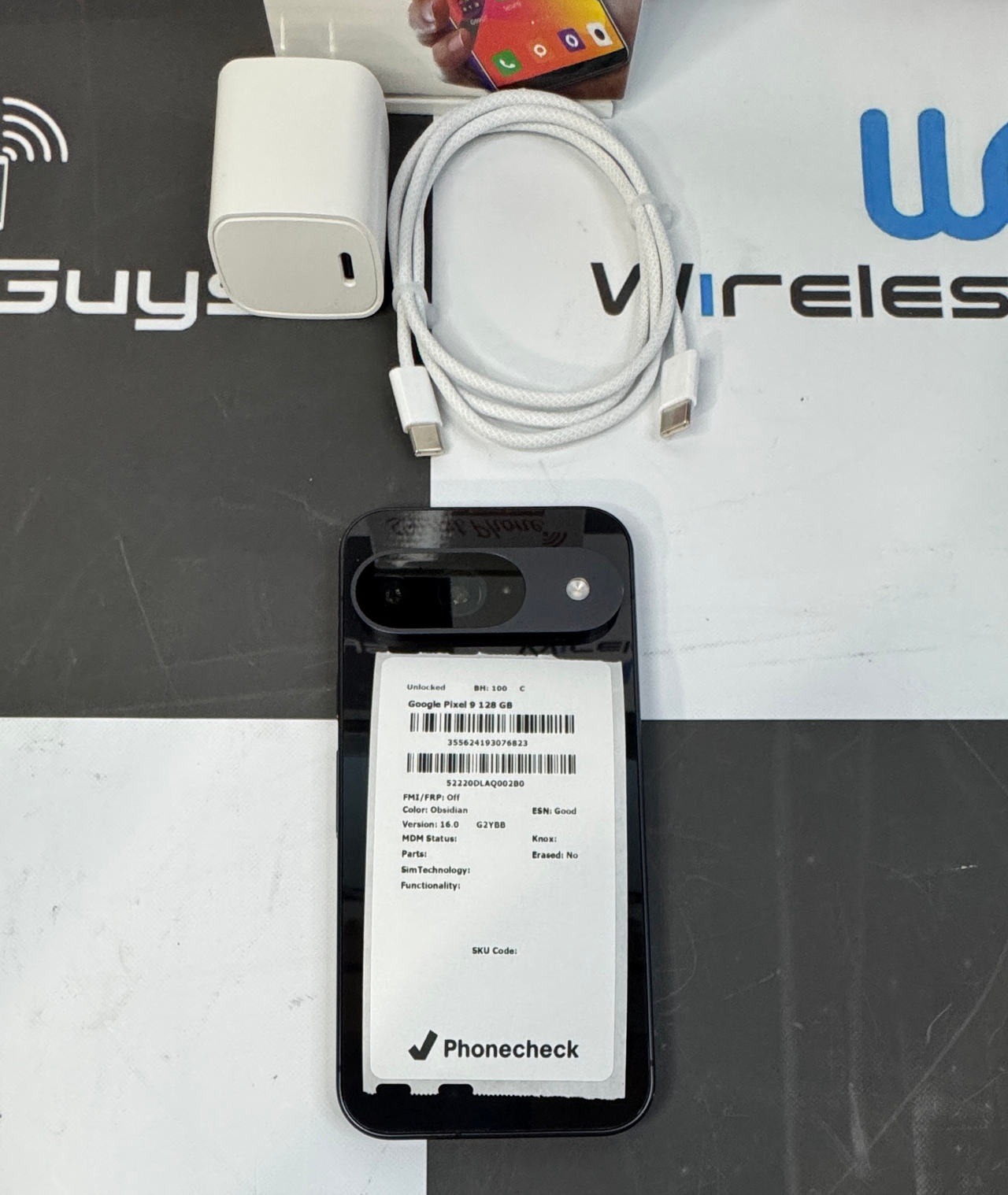 Google Pixel 9 128GB Frost Unlocked - 100% Battery Health