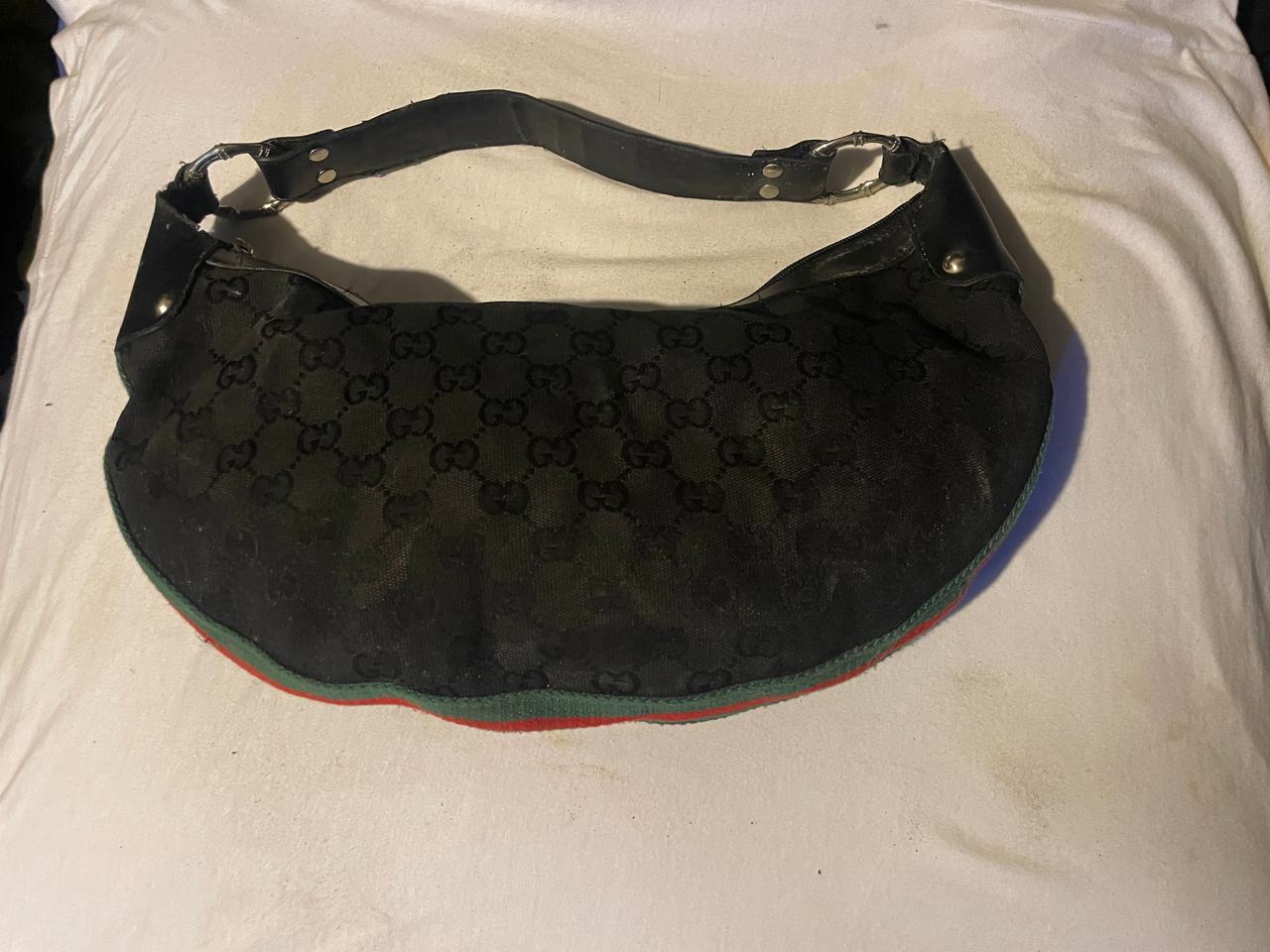Gucci GG Canvas Web Stripe Hobo Bag
