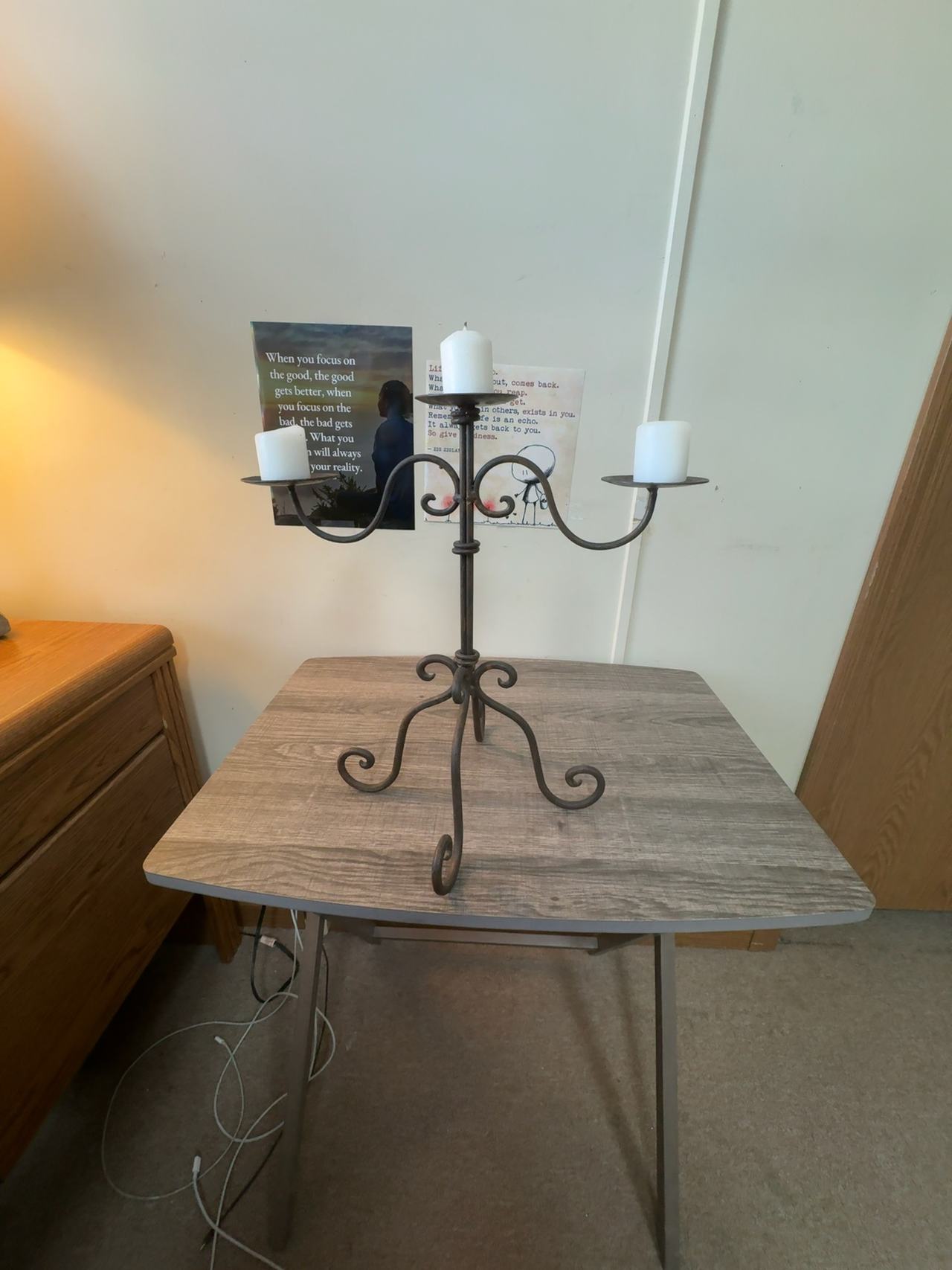 Pilgrim Home & Hearth Wrought Iron Floor Candelabra