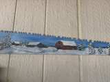 Vintage Hand Painted Crosscut Saw Blade Art - Image 2