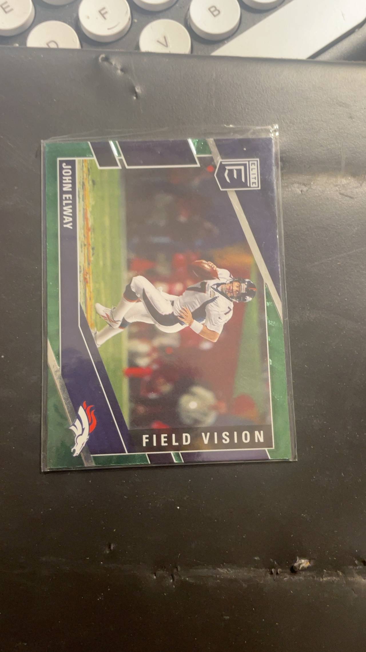 Panini John Elway 2022 Donruss Elite Field Vision Green #FV10