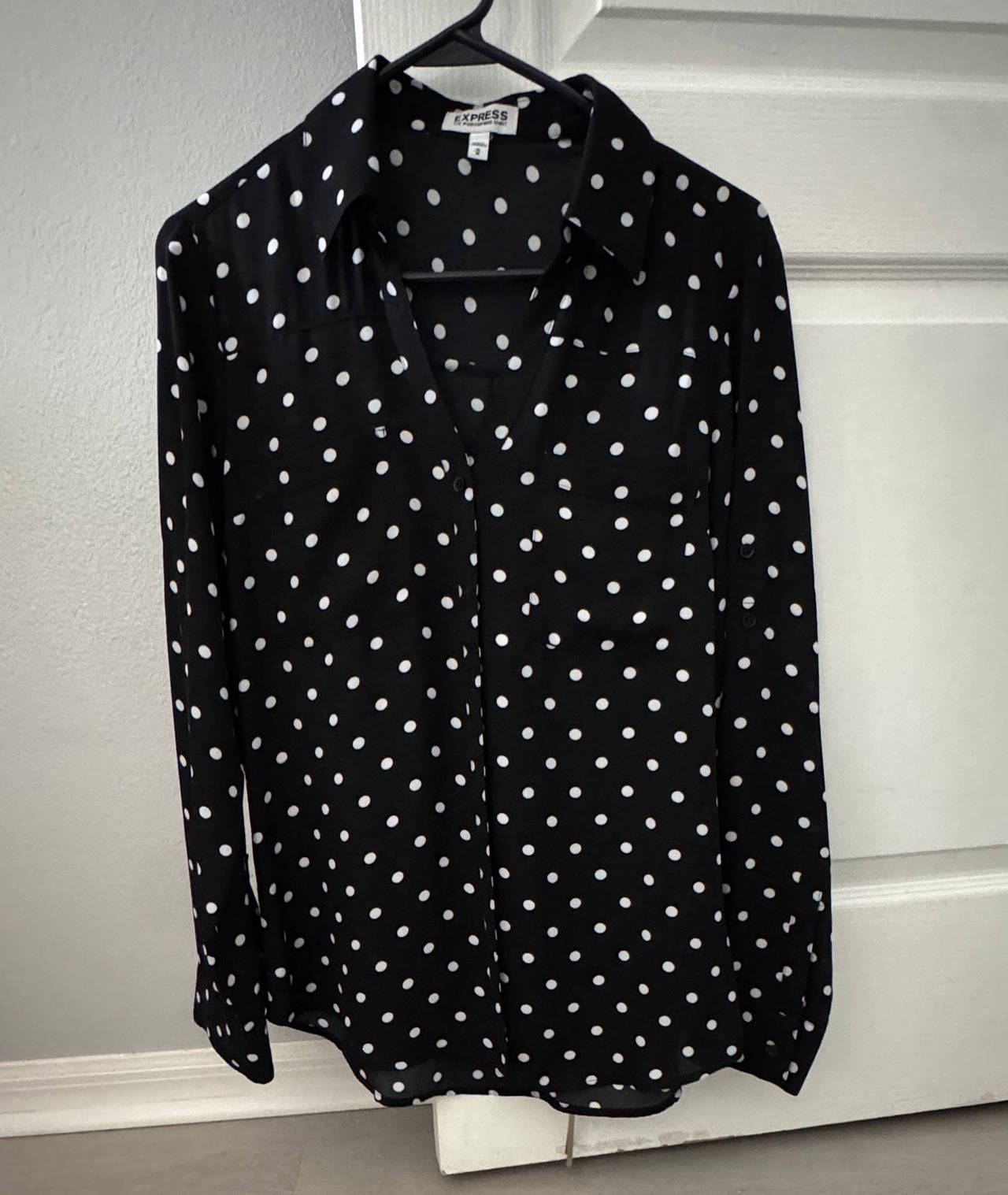 Express Polka Dot Portofino Slim Fit Shirt